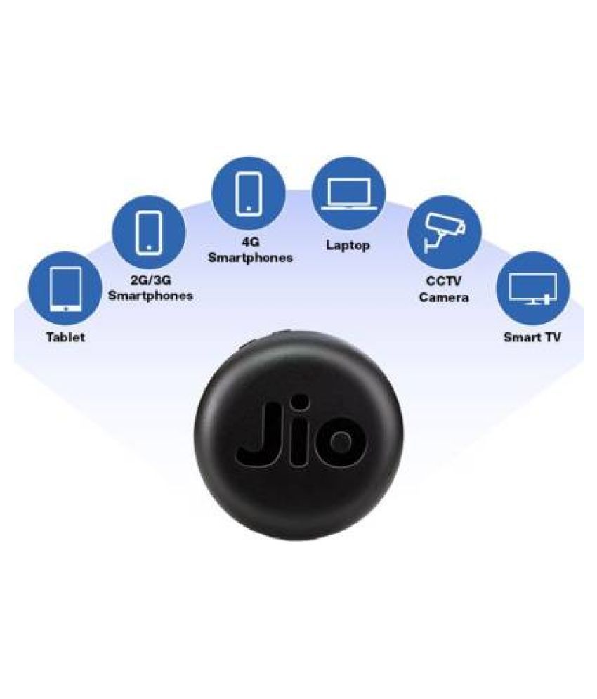 JioFi 4 JMR1040 150 Mbps 4G Portable Wifi Device Black 4G Data Cards