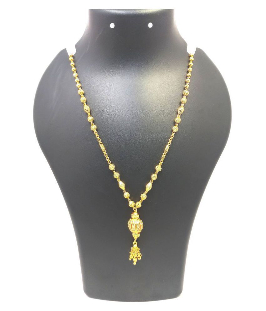     			Soni Brass Golden Princess Traditional Gold Plated Necklace