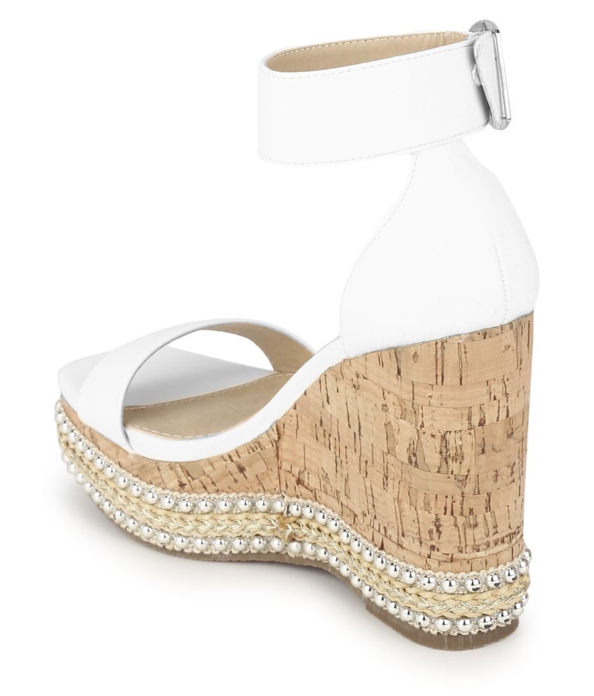 Truffle Collection White Wedges Heels Price in India Buy Truffle