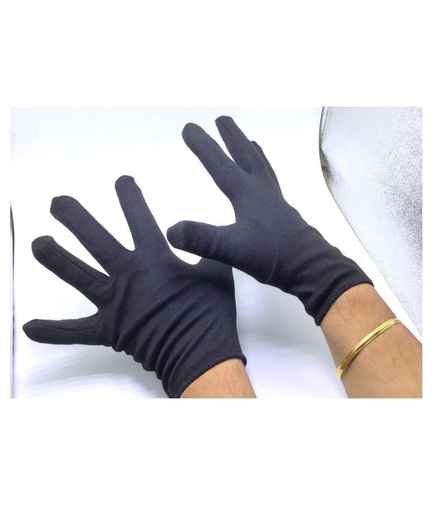 COTTON BLACK HAND GLOVES: Buy COTTON BLACK HAND GLOVES Online at Low ...