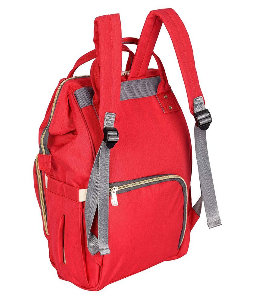 red diaper backpack