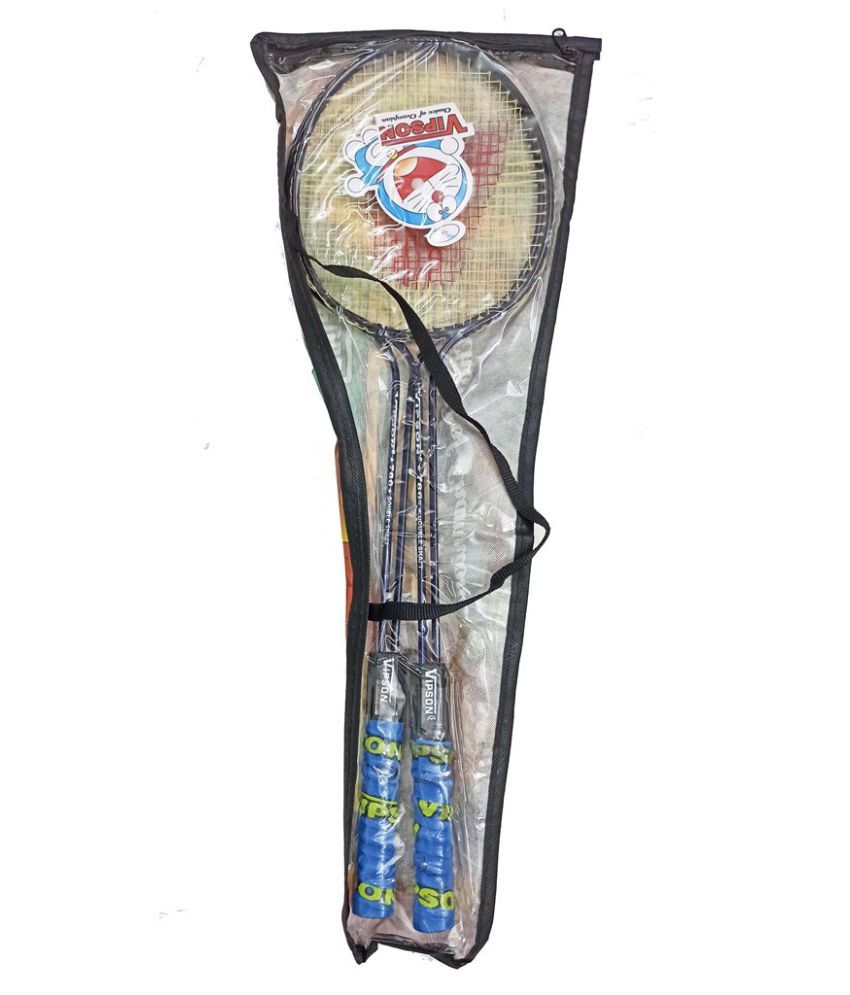 BADMINTON RACKET VIPSON DOUBLE ROD WITH FULL COVER BAG 2 PCS. WITH ONE