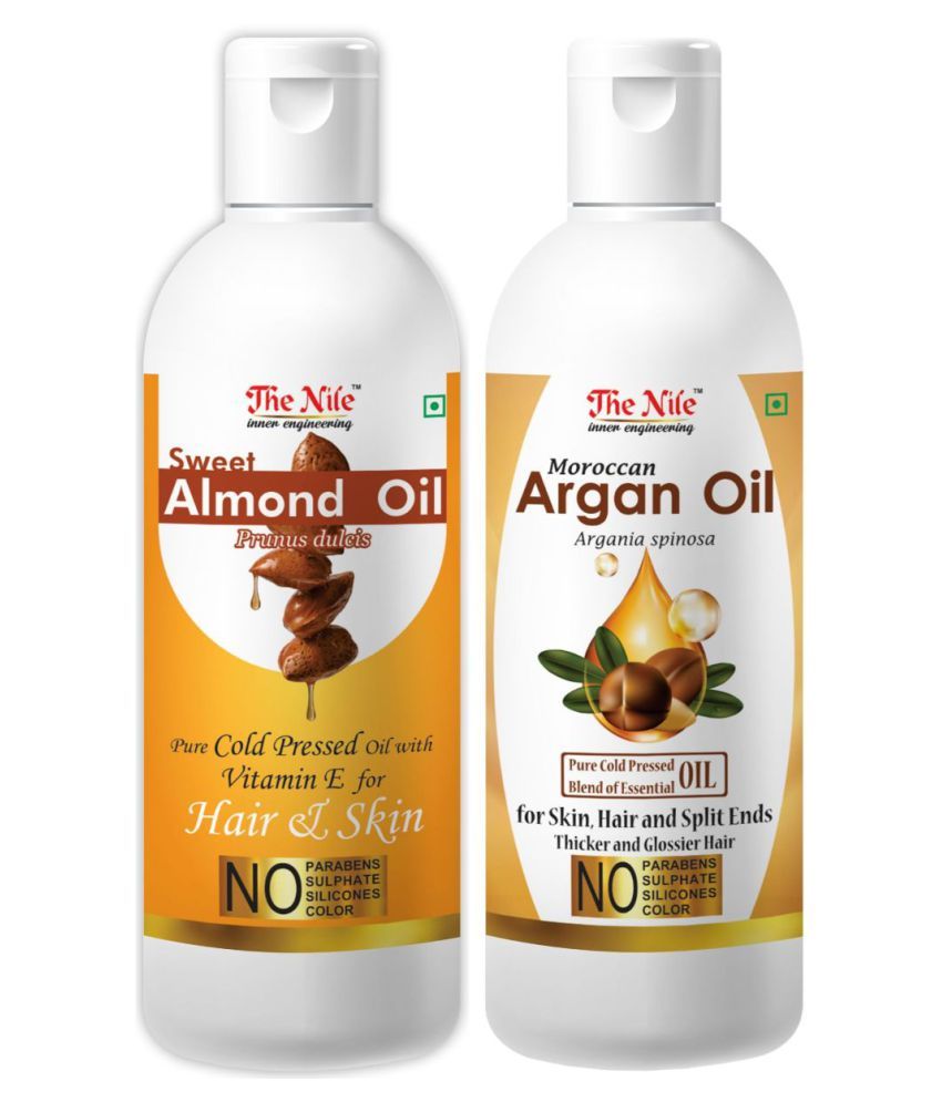     			The Nile Almond Oil 150 ML + Argan Oil 200 ML Hair Growth Oil 350 mL Pack of 2