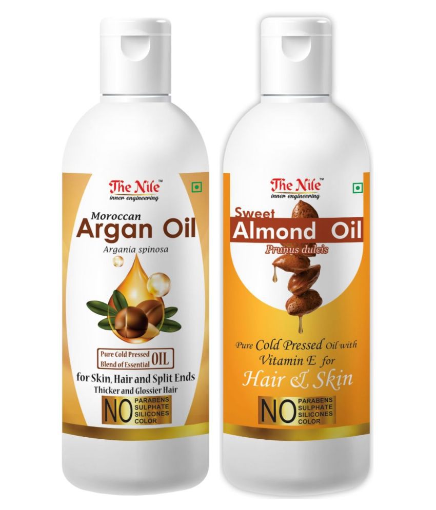     			The Nile Argan Oil 150 ML + Almond Oil 200 ML Hair Oil 350 mL Pack of 2