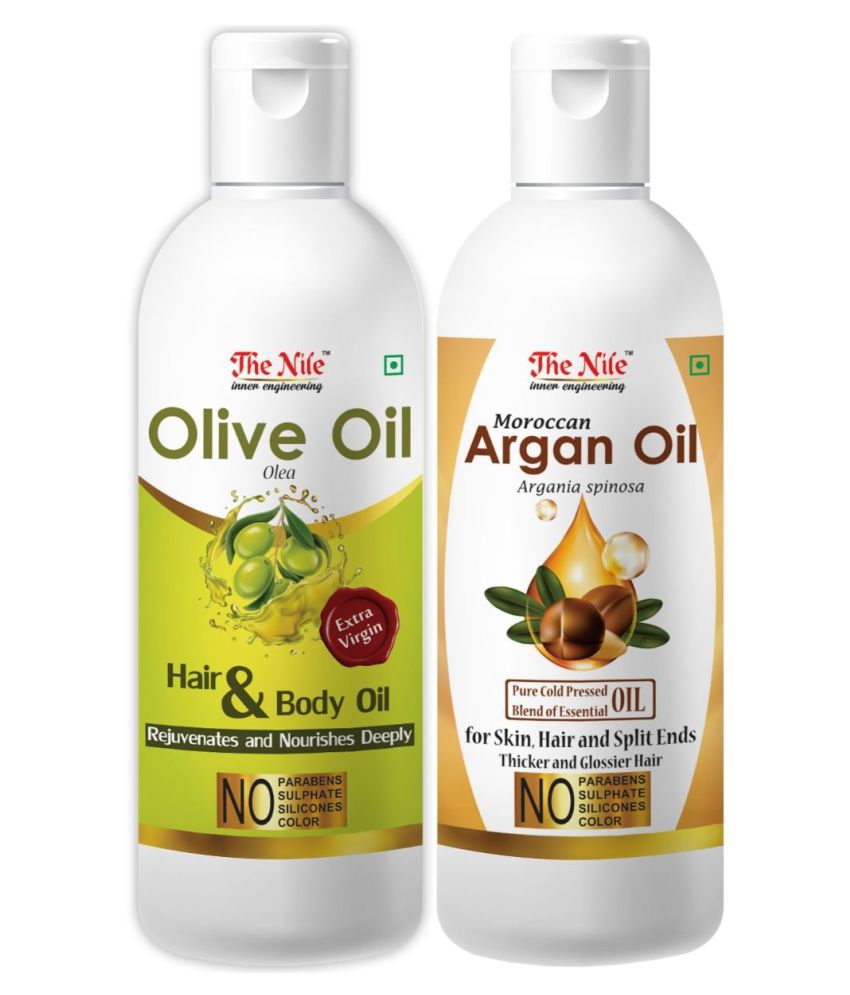     			The Nile Olive Oil 150 ML +  Argan  Oil 200 ML Hair Oil 350 mL Pack of 2