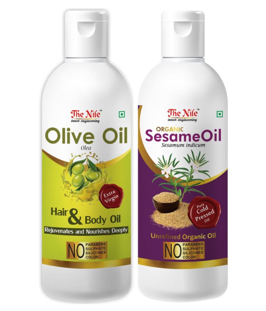     			The Nile Olive Oil 150 ML +  Sesame Oil 200 ML Hair Oil 350 mL Pack of 2
