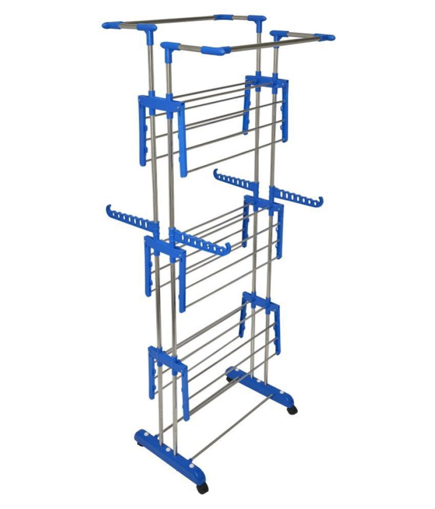     			TNC-PURE STAINLESS STEEL DOUBLE POLL 3 TIER JUMBO CLOTH DRYER STAND