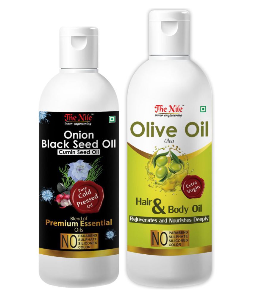     			The Nile Onion Black Seed 100 ML & Olive Oil 200 ML  Hair Oils 300 mL Pack of 2