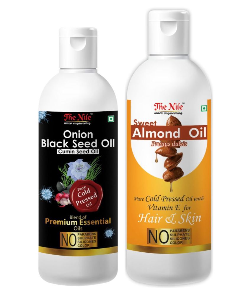     			The Nile Onion Black Seed 100 ML + Almond 150 ML Hair & Skin Care Oil 250 mL Pack of 2