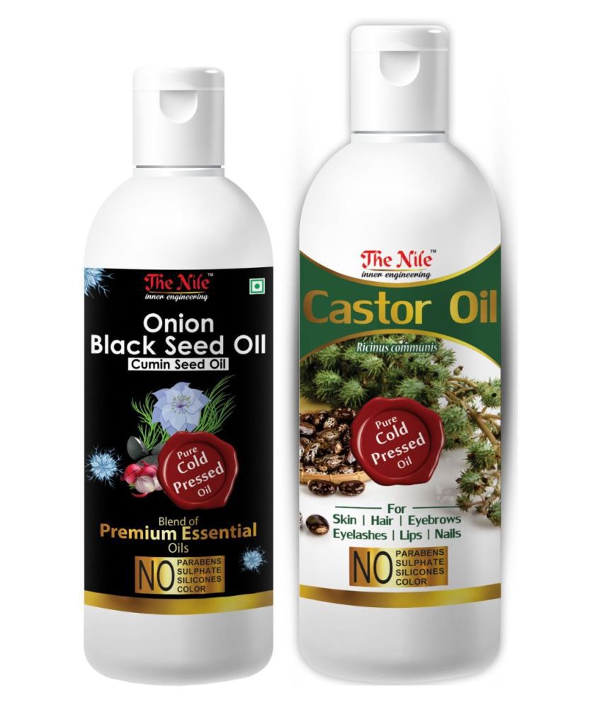     			The Nile Onion Black Seed 100 ML & Castor Oil 150 ML  Hair Oils 250 mL Pack of 2