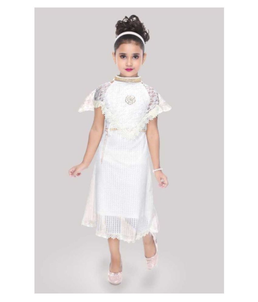 white color frock design