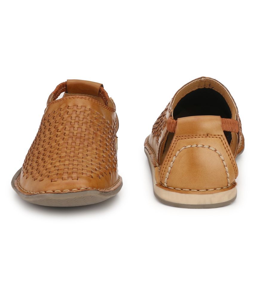 beige leather sandals