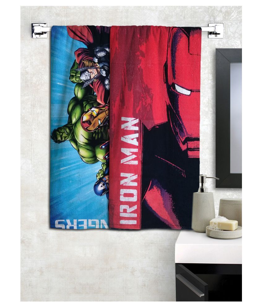 Marvel Set of 2 Cotton Bath Towel Multi - Buy Marvel Set of 2 Cotton ...