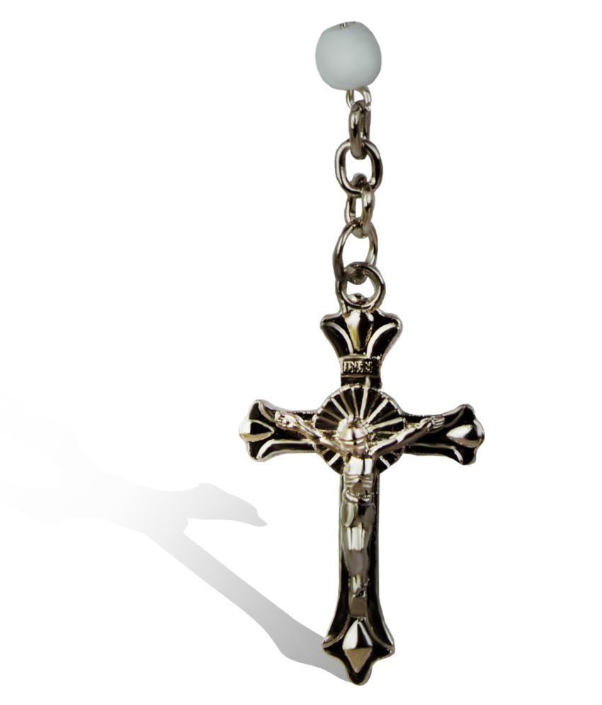 Waama Jewels Catholic Rosary White Beaded Christian Mala Necklace for