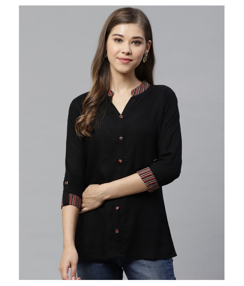 Buy Akiko Black Viscose Shirt Online at Best Prices in India - Snapdeal