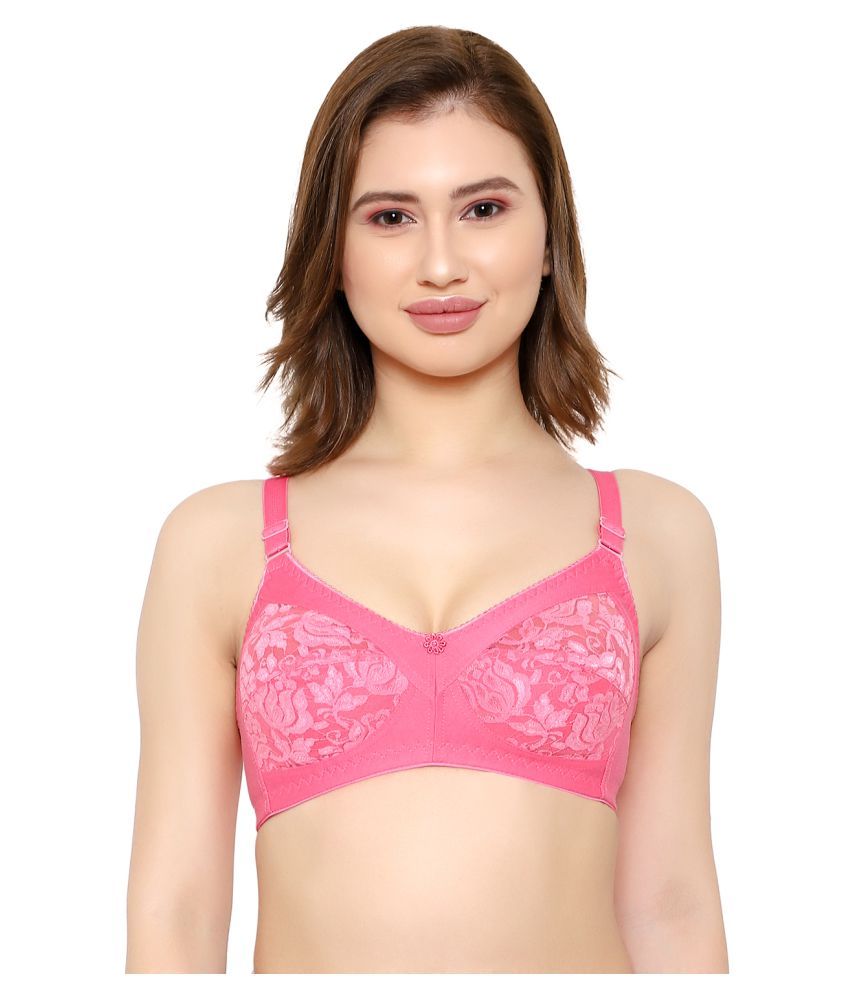     			KYODO Poly Cotton Non Padded Women's Everyday Bra ( Pink )