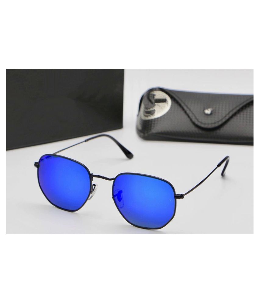 blue rectangle sunglasses