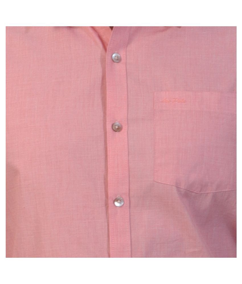 leo pole 100 Percent Cotton Pink Solids Formal Shirt - Buy leo pole 100 ...