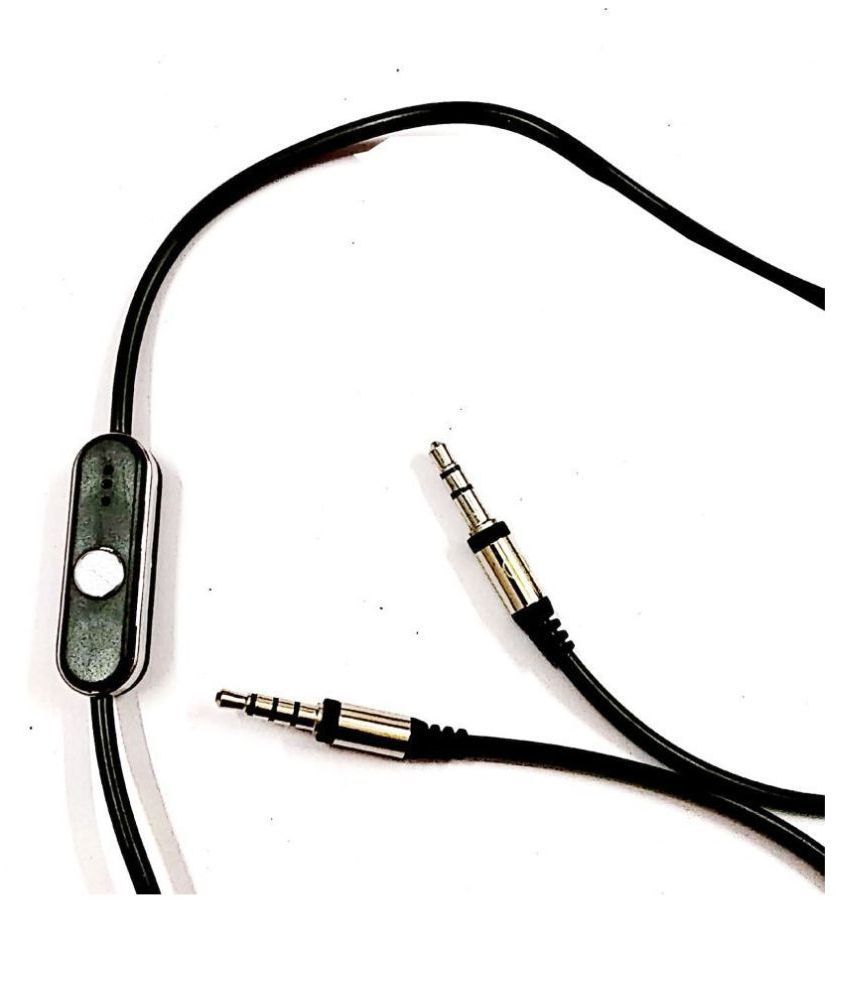Buy EmmEmm 2 in 1 Inline Mic AUX Cable 1.2 Online at Best Price in