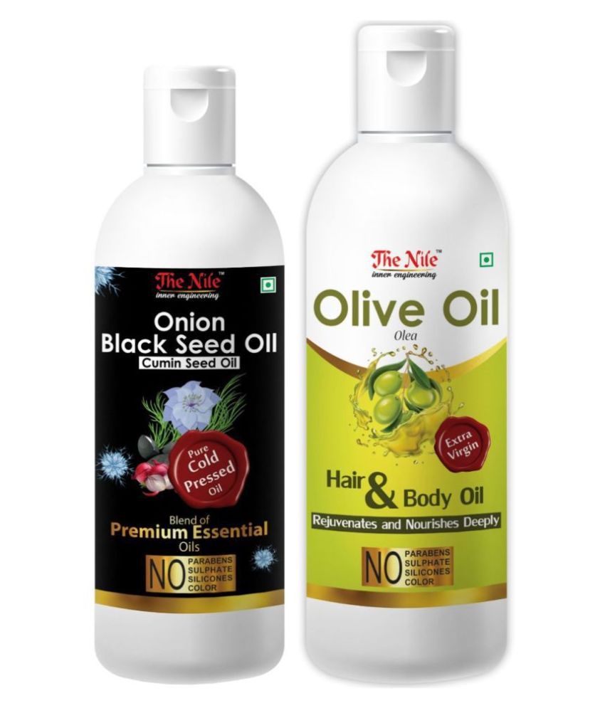     			The Nile Onion Black Seed 100 ML & Olive Oil 150 ML  Hair Oils 250 mL Pack of 2