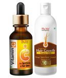 The Nile Professional Vitamin C Face Serum + Hair Growth Tonic 100 ML Face Serum 130 mL Pack of 2