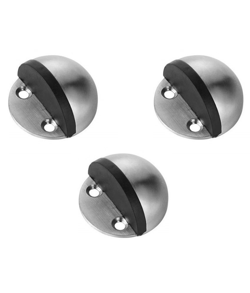 Buy Pack Of 3 Stainless Steel Half Moon Rubber Door Silencer, Floor ...