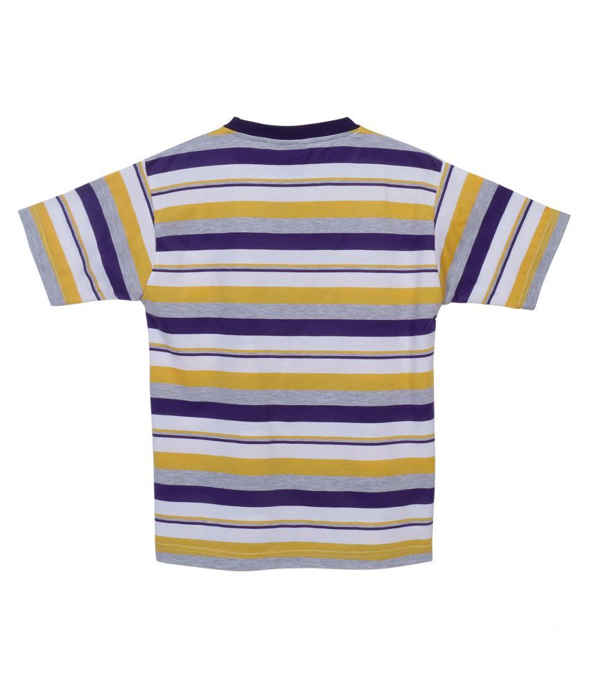 BOYS ROUND NECK COTTON STRIPED T-SHIRT & 3/4. SET FOR KIDS. 30