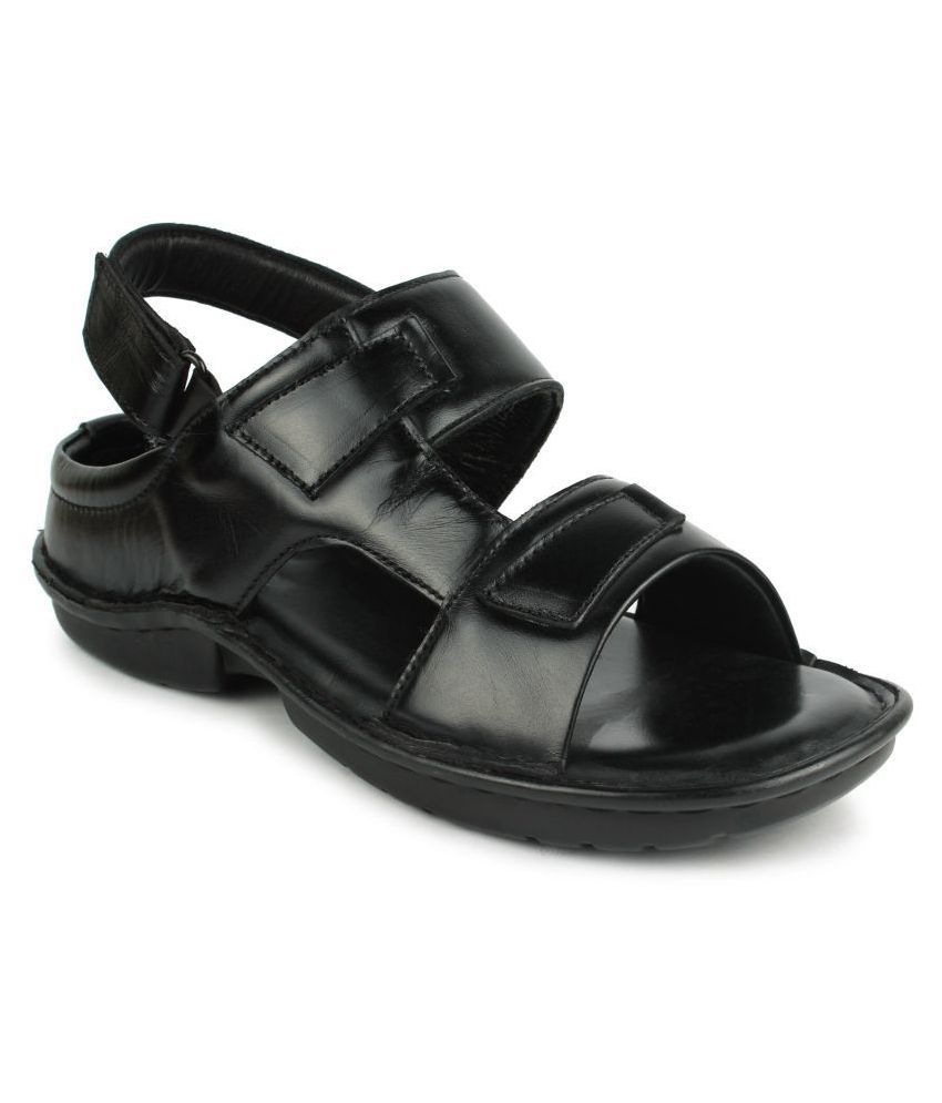  Glisten  Black Leather Sandals  Price in India Buy Glisten  