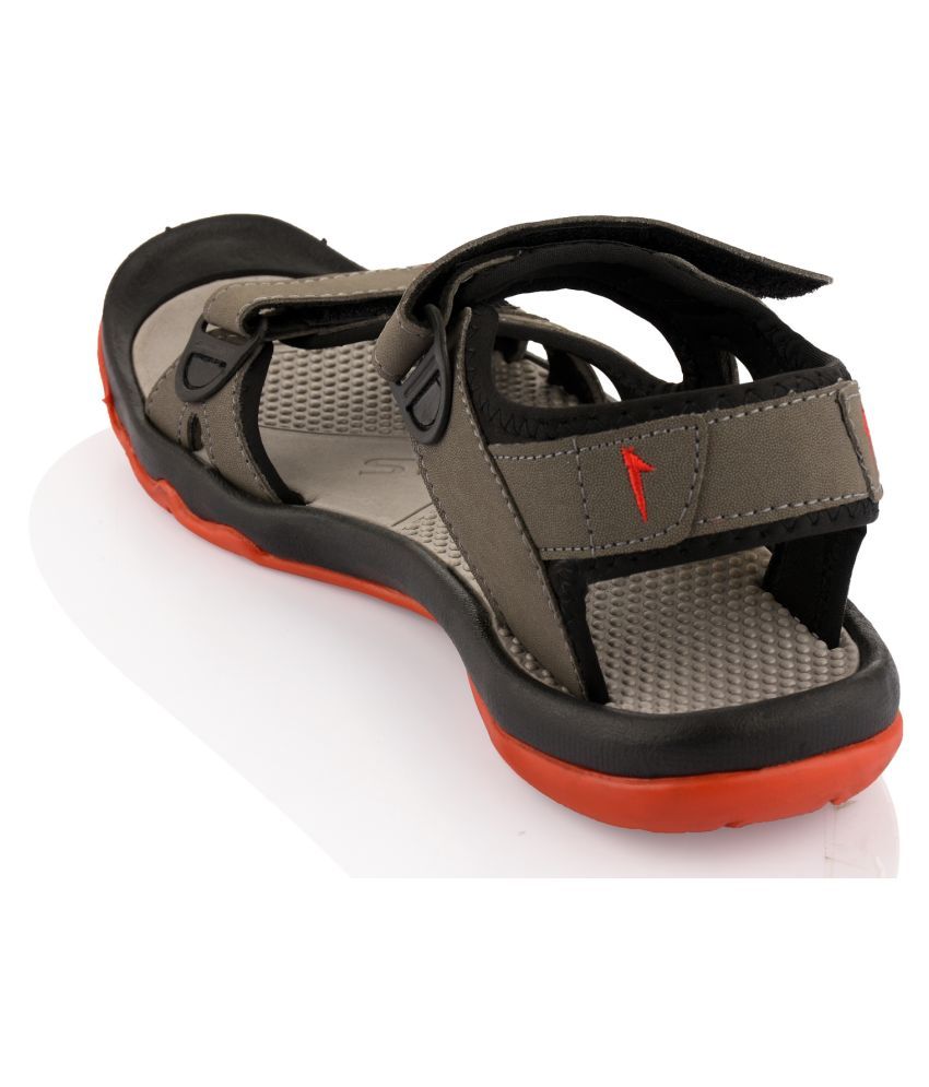mens grey leather sandals