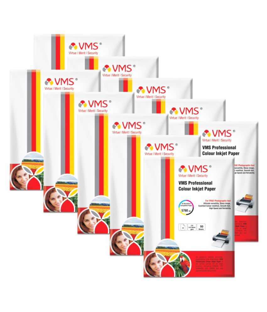 Download VMS Professional 220 GSM A4 210x297mm Photo Paper Double ... Yellowimages Mockups