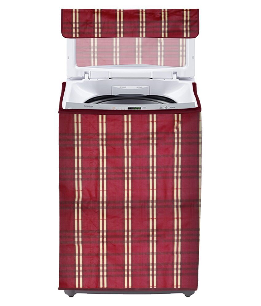     			E-Retailer Single PVC Maroon Washing Machine Cover for Universal Top Load