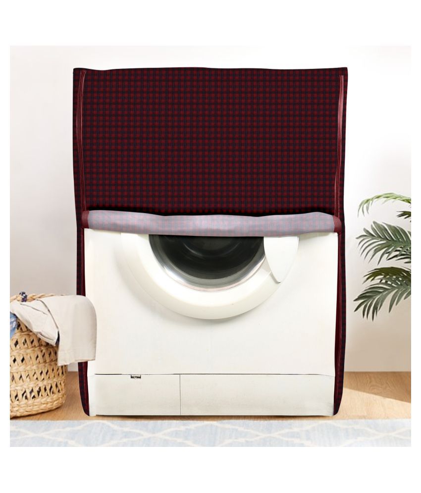     			E-Retailer Single PVC Red Washing Machine Cover for Universal Front Load