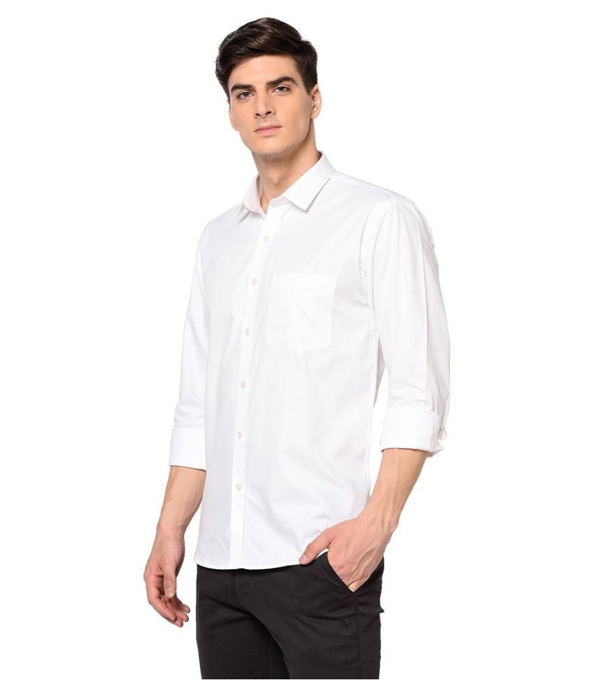 TNG 100 Percent Cotton White Solids Formal Shirt - Buy TNG 100 Percent ...