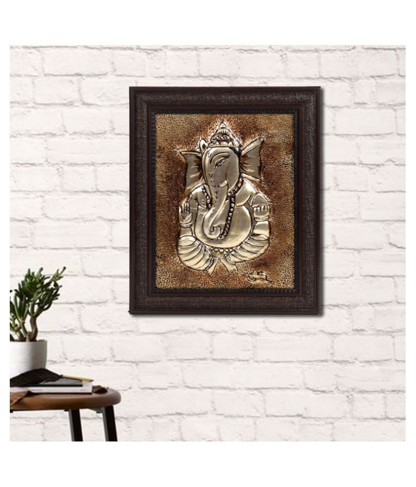 Unravel India Metal Lord Ganesha Design Wall Art for Wall Decor Metal