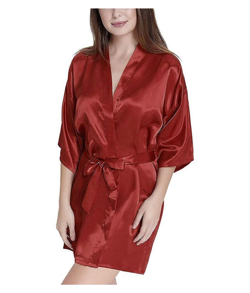 maroon silk robes