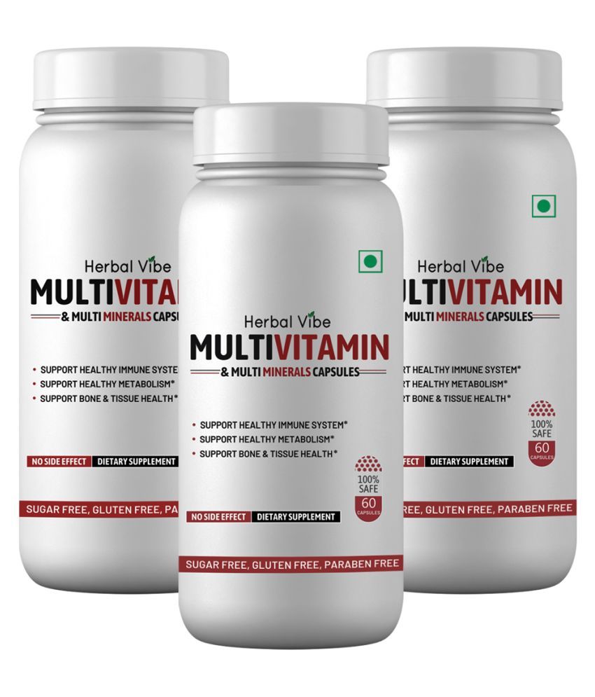 Herbal Vibe Multivitamin & Multiminerals Capsules for Immunity Booster