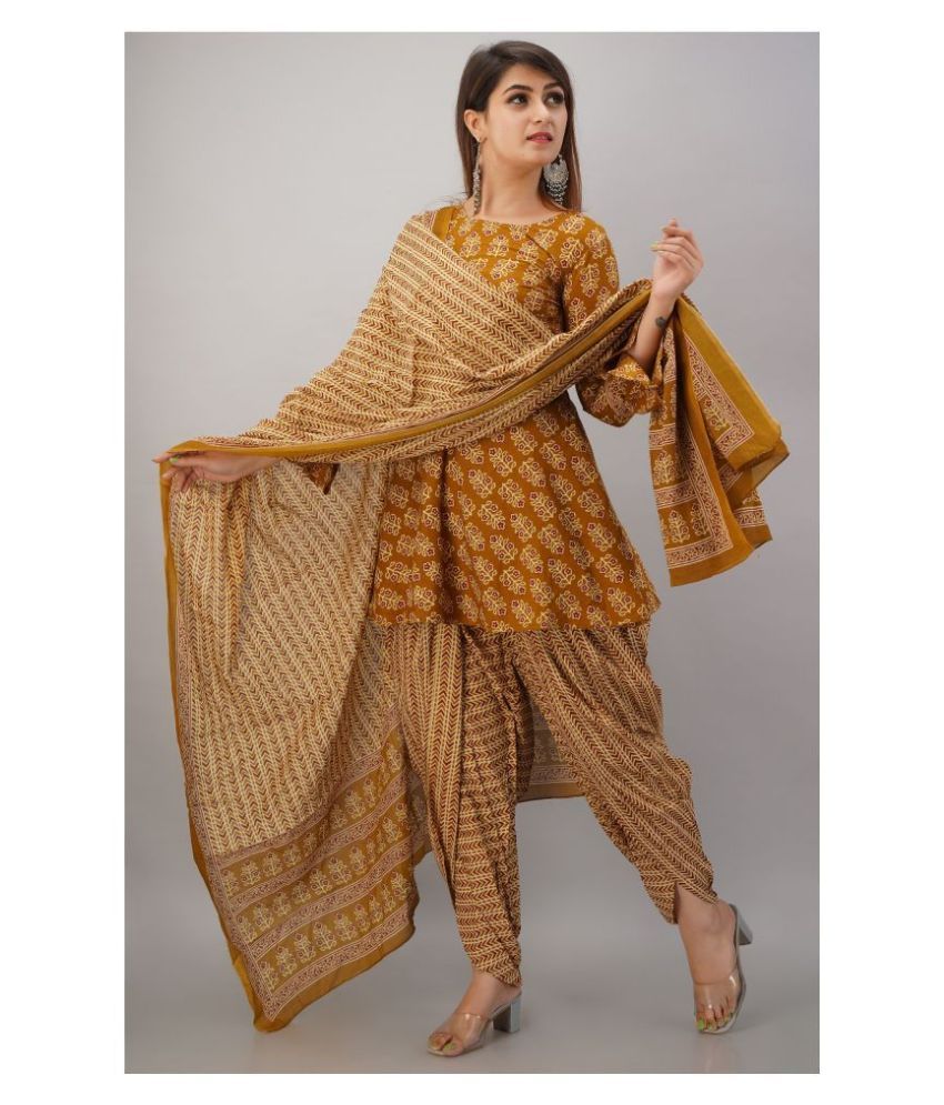 kurti dhoti suit