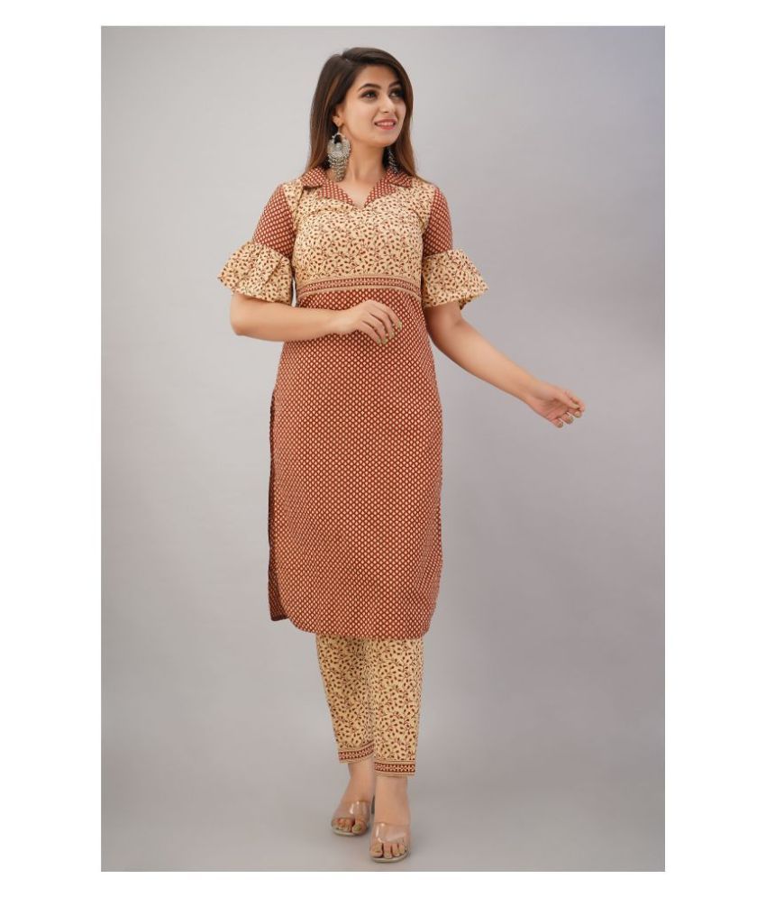 cotton kurti pant set with dupatta