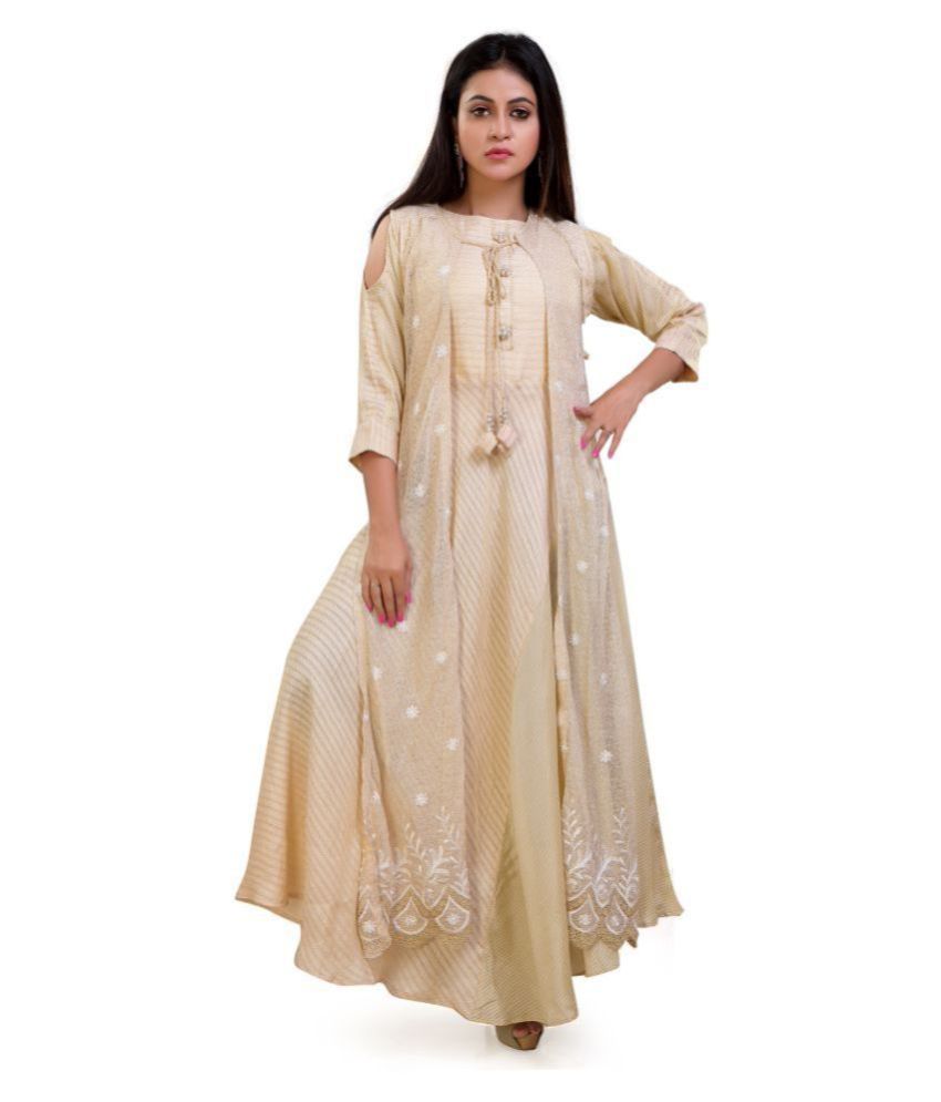 georgette gown with jacket