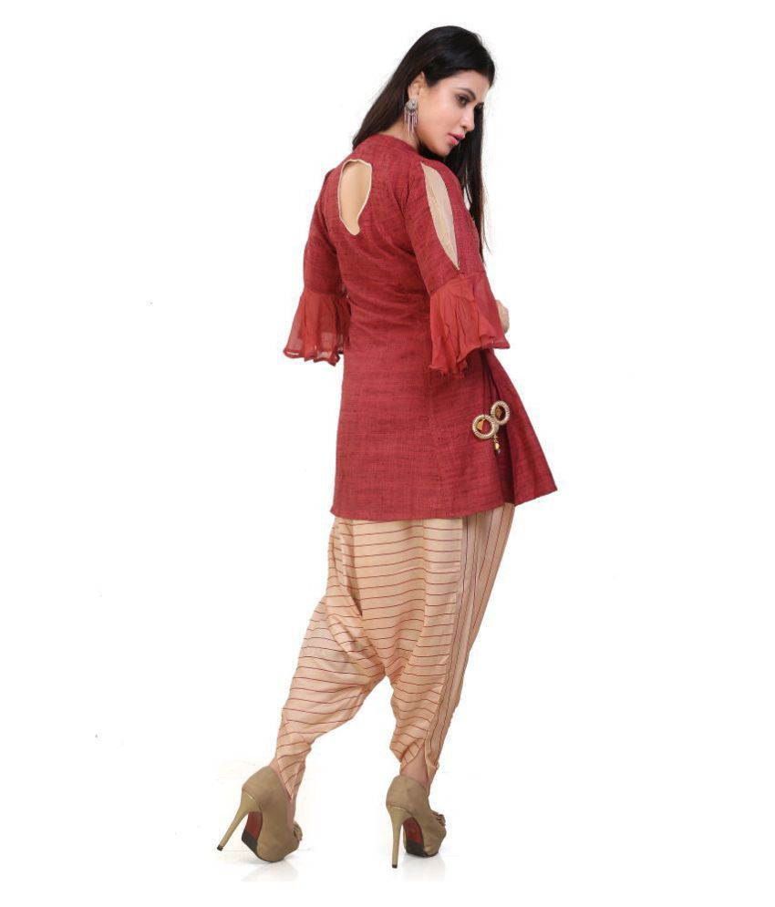 kurti dhoti suit