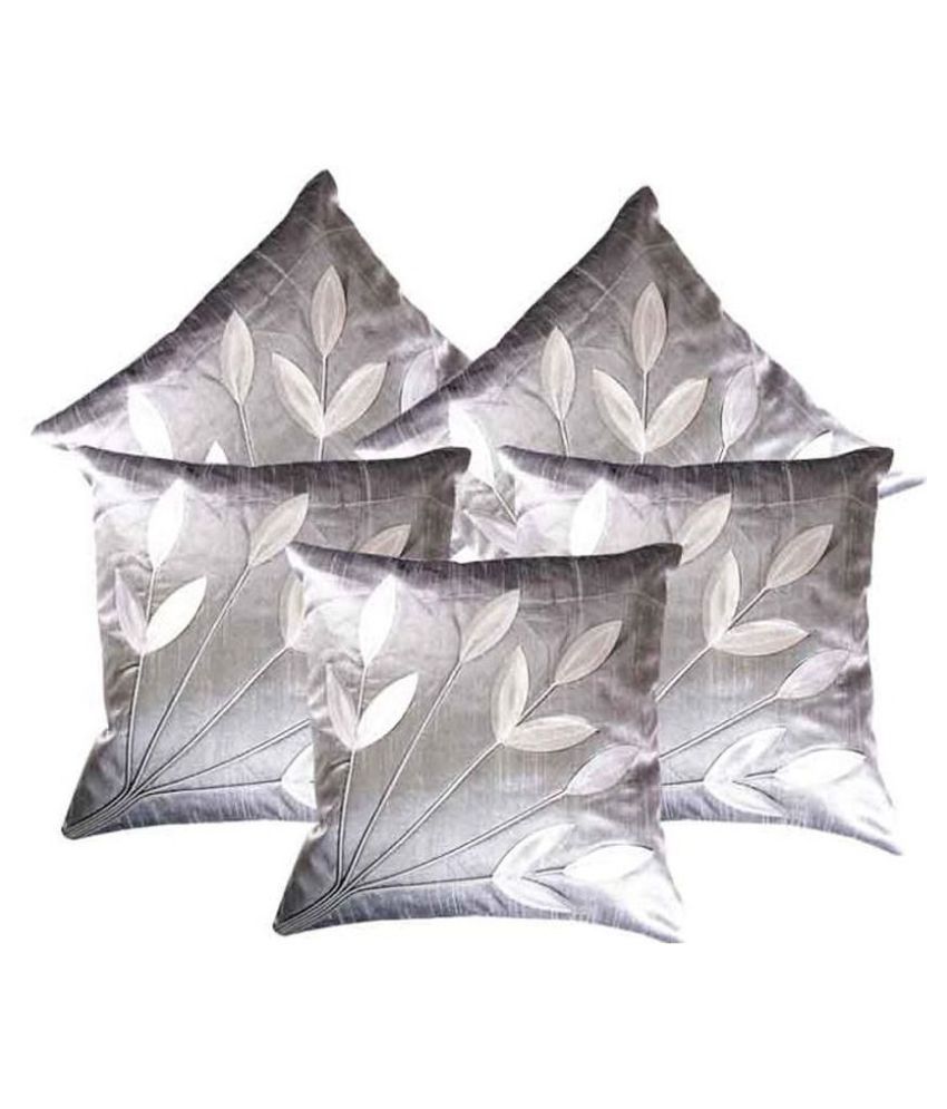     			Belive-Me Set of 5 Poly Dupion Cushion Covers 40X40 cm (16X16)