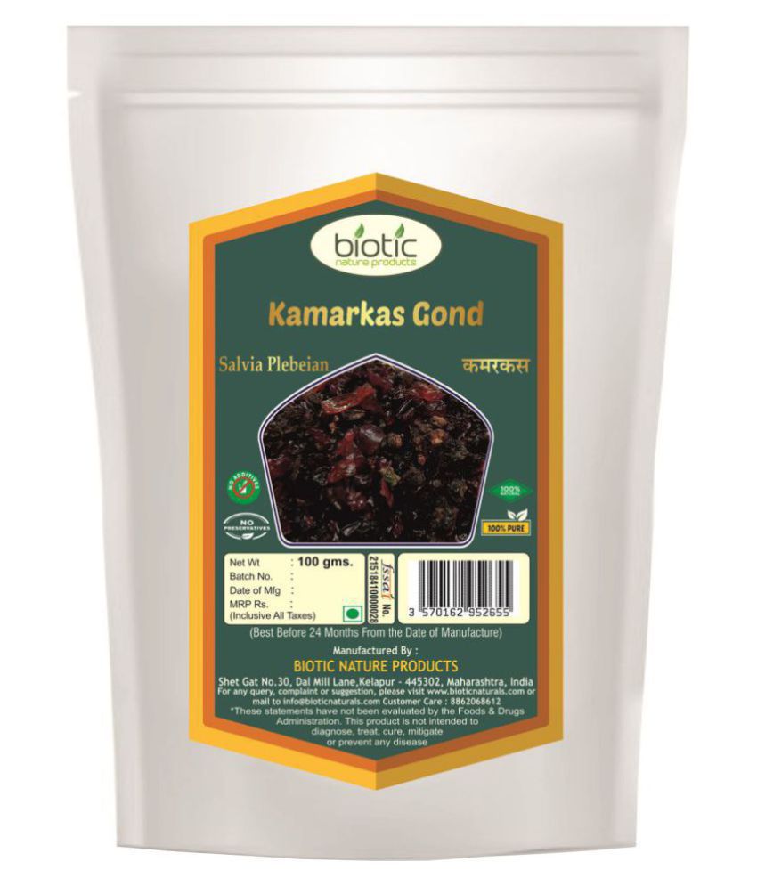 Biotic Kamarkas Gond (Salvia Plebeian)Palash Chunia Gondh Gummy 100 gm
