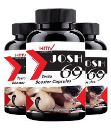 HMV Herbals JOSH 69 Testo Booster For Men Herbal Capsule 90 no.s Pack of 3