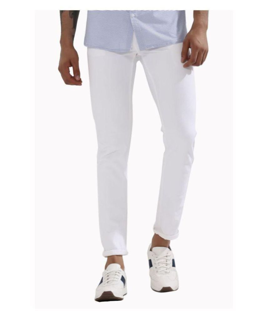     			Calcium White Skinny Jeans