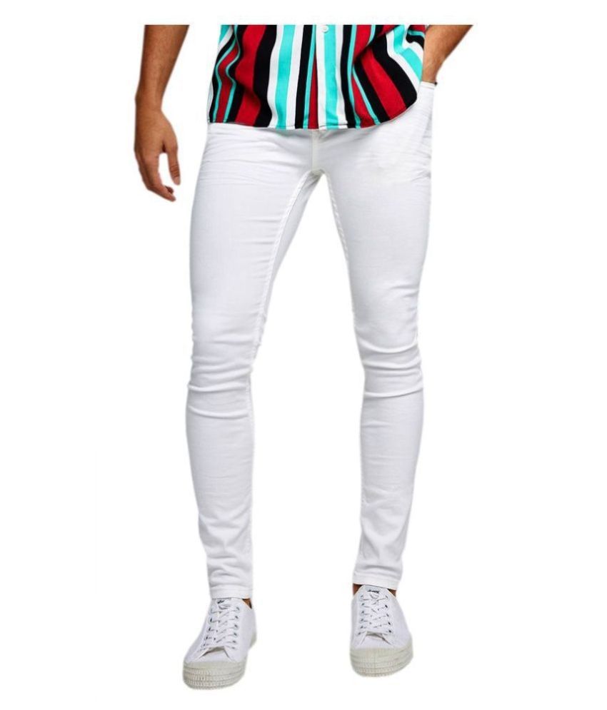     			Calcium White Skinny Jeans