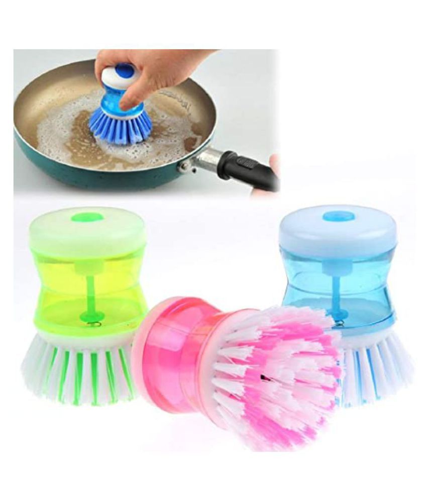     			Liquid Soap Dispensing Cleaning Brush pack of 3