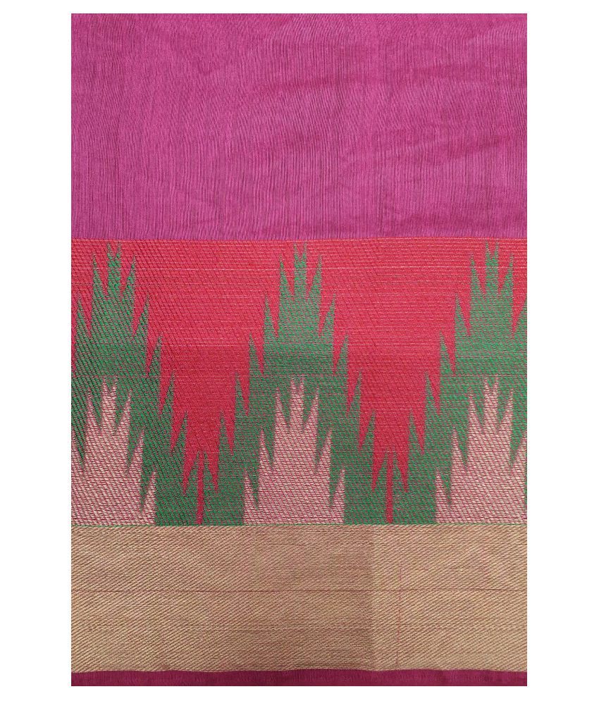 Silk House Pink Cotton Silk Saree Buy Silk House Pink Cotton Silk