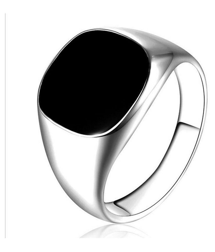 black onyx signet ring