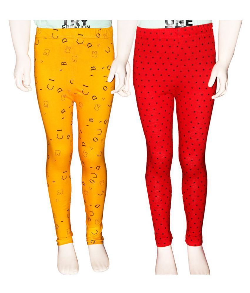     			FnMe - Blood Red Cotton Girls Leggings ( )