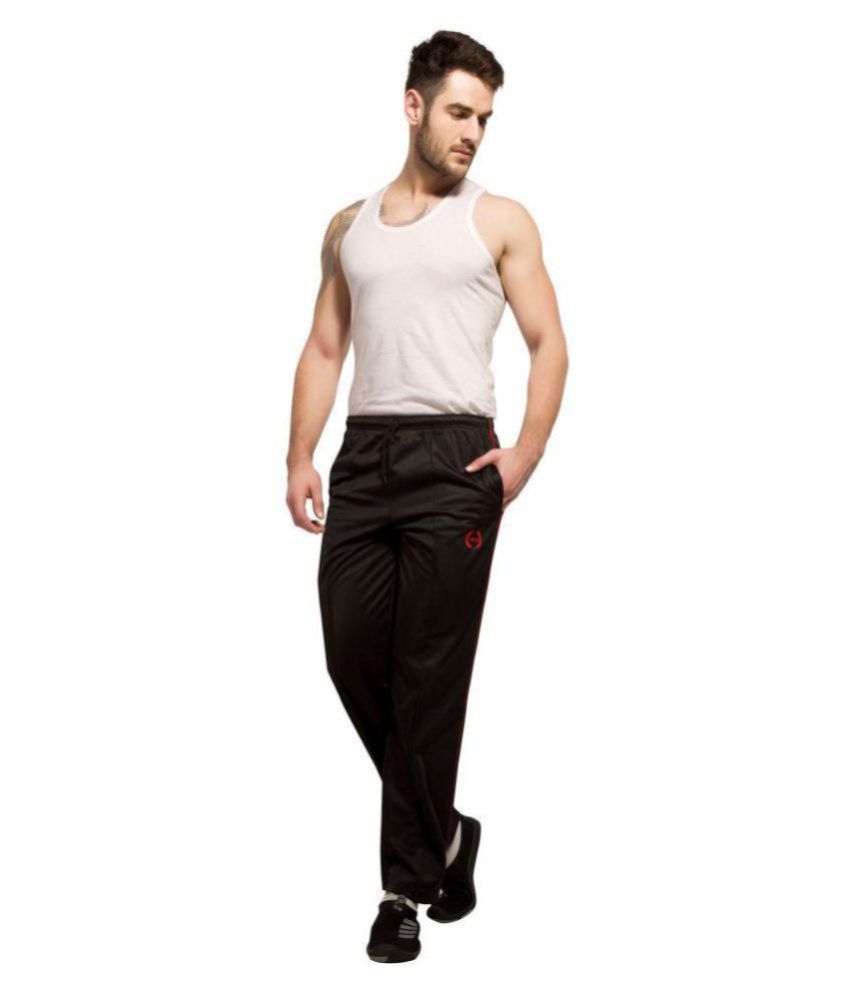 big trefoil abstract polyester track pants